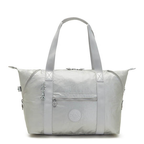 Kipling Art Medium Metallic Tote Çanta Gümüş | TR 1759UZ